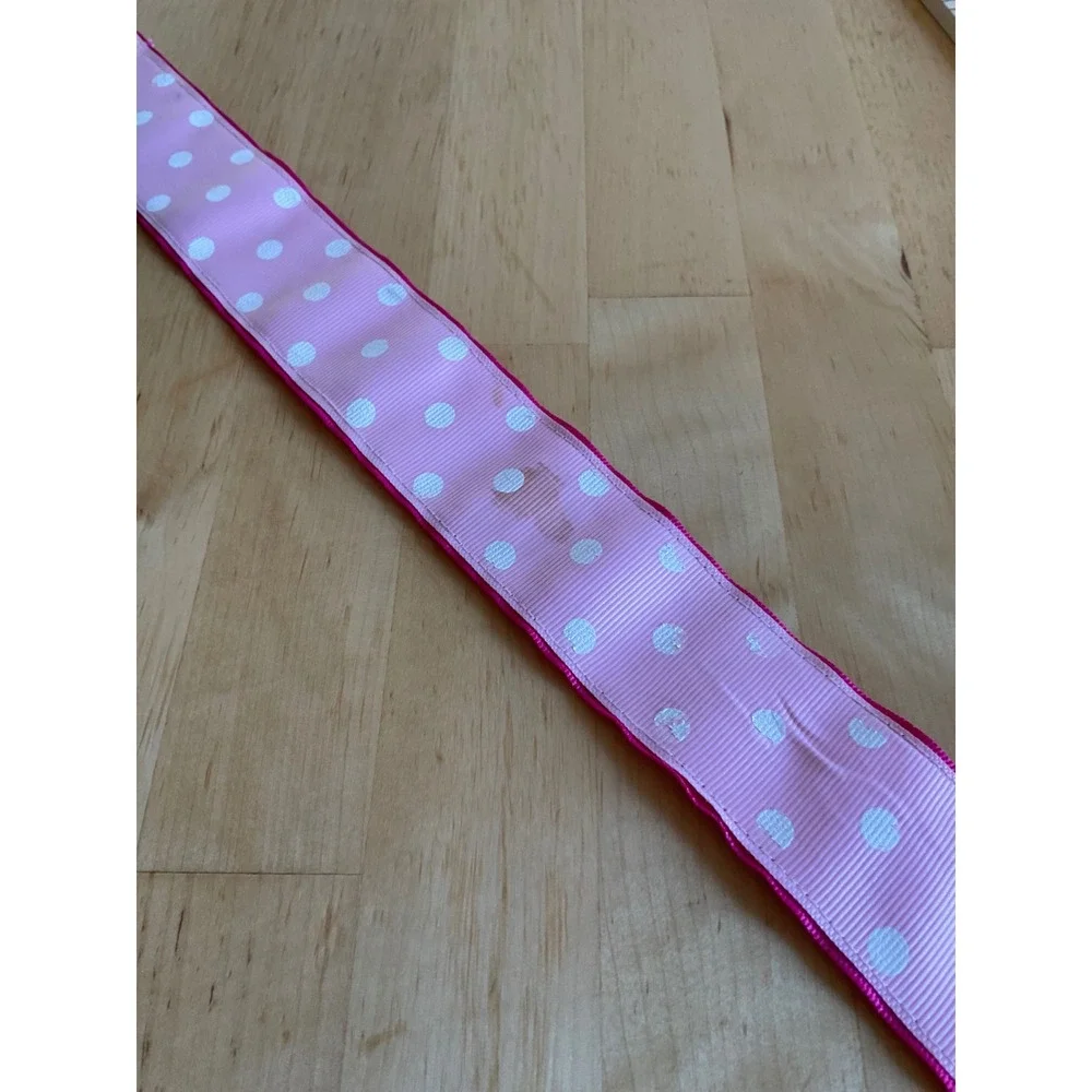 Lot of 3 Handmade Grosgrain Ribbon D-Ring Belts Preppy Stripes Polka Dot Gingham